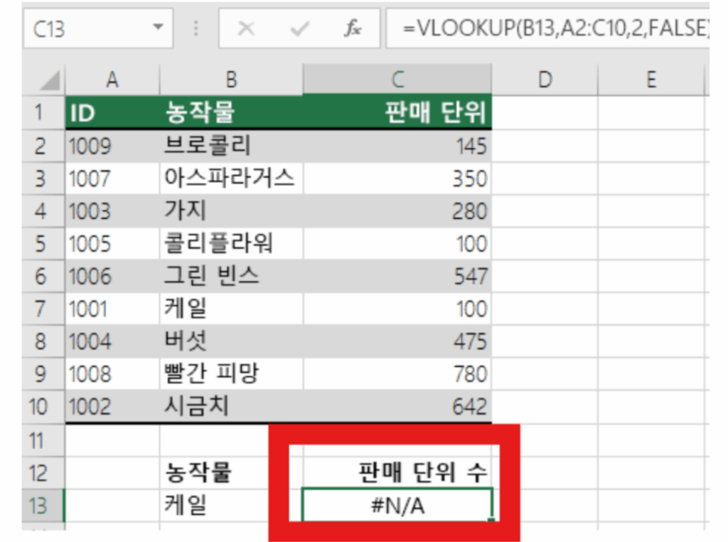 엑셀VLOOKUP 함수 오류 해결 방법