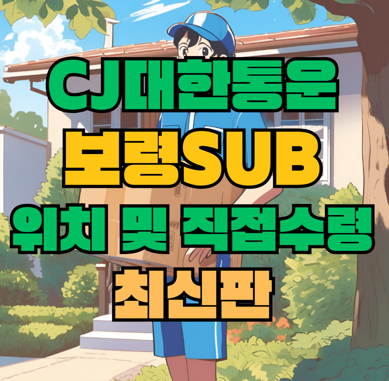 CJ대한통운 보령sub 허브 서브 터미널 위치 및 상품 수령 방법 최신판