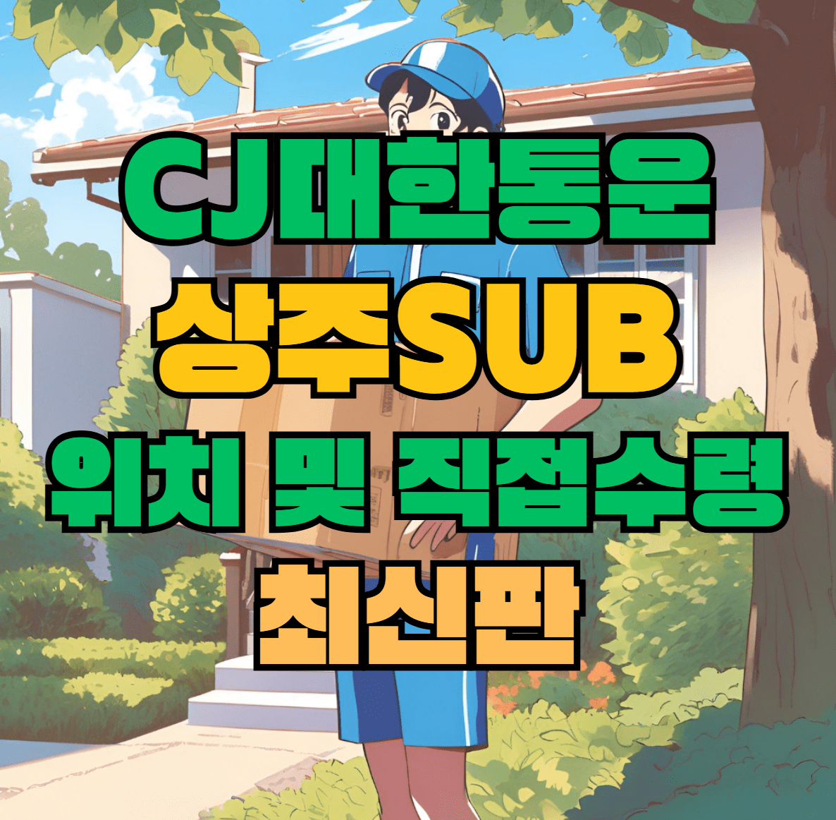 CJ대한통운 상주sub 허브 서브 터미널 위치 및 상품 수령 방법 최신판