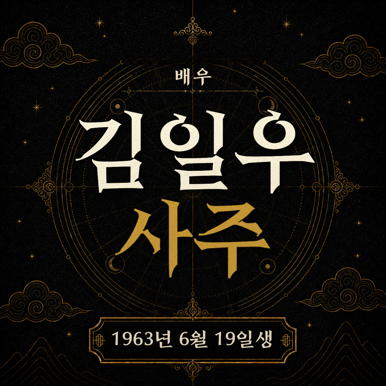 배우 김일우 사주팔자 분석 2