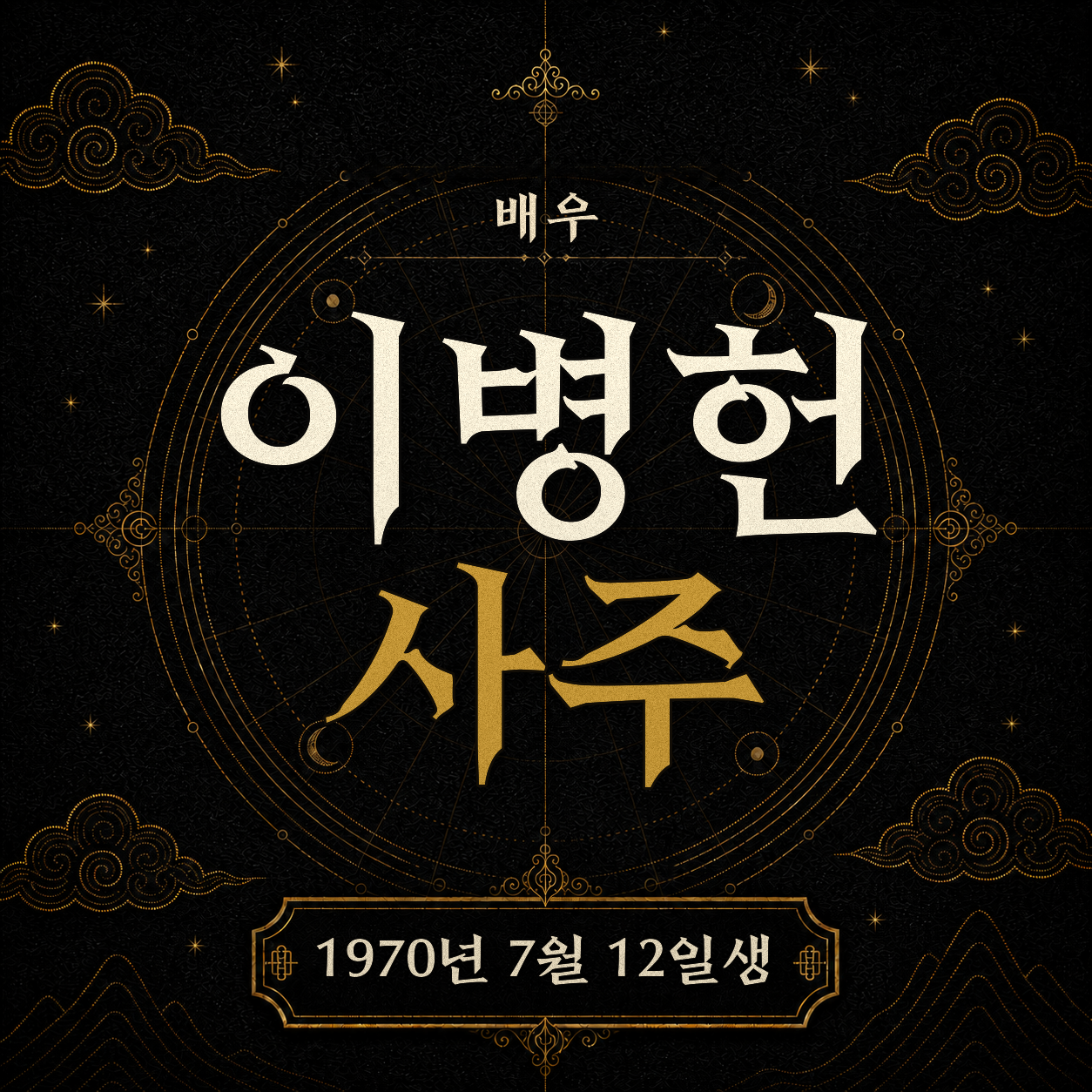 배우 이병헌 사주팔자 분석 2