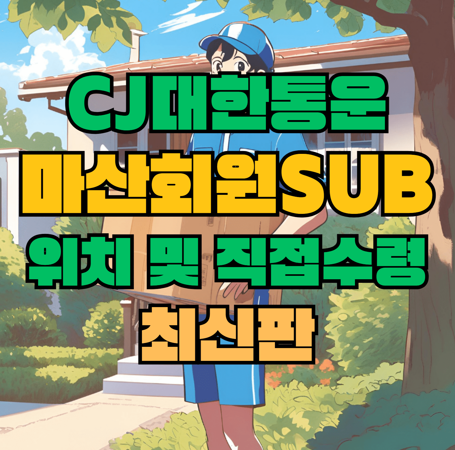 CJ대한통운 마산회원sub 허브 서브 터미널 위치 및 상품 수령 방법 최신판