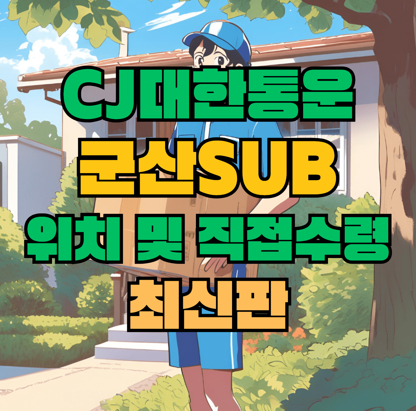 CJ대한통운 군산sub 허브 서브 터미널 위치 및 상품 수령 방법 최신판