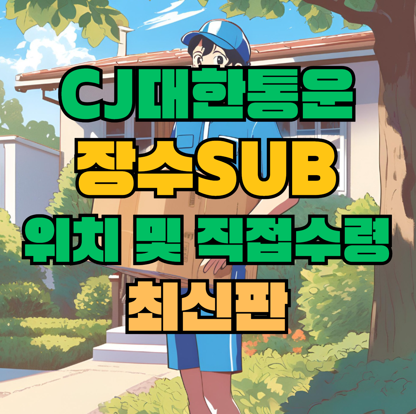 CJ대한통운 장수sub 허브 서브 터미널 위치 및 상품 수령 방법 최신판