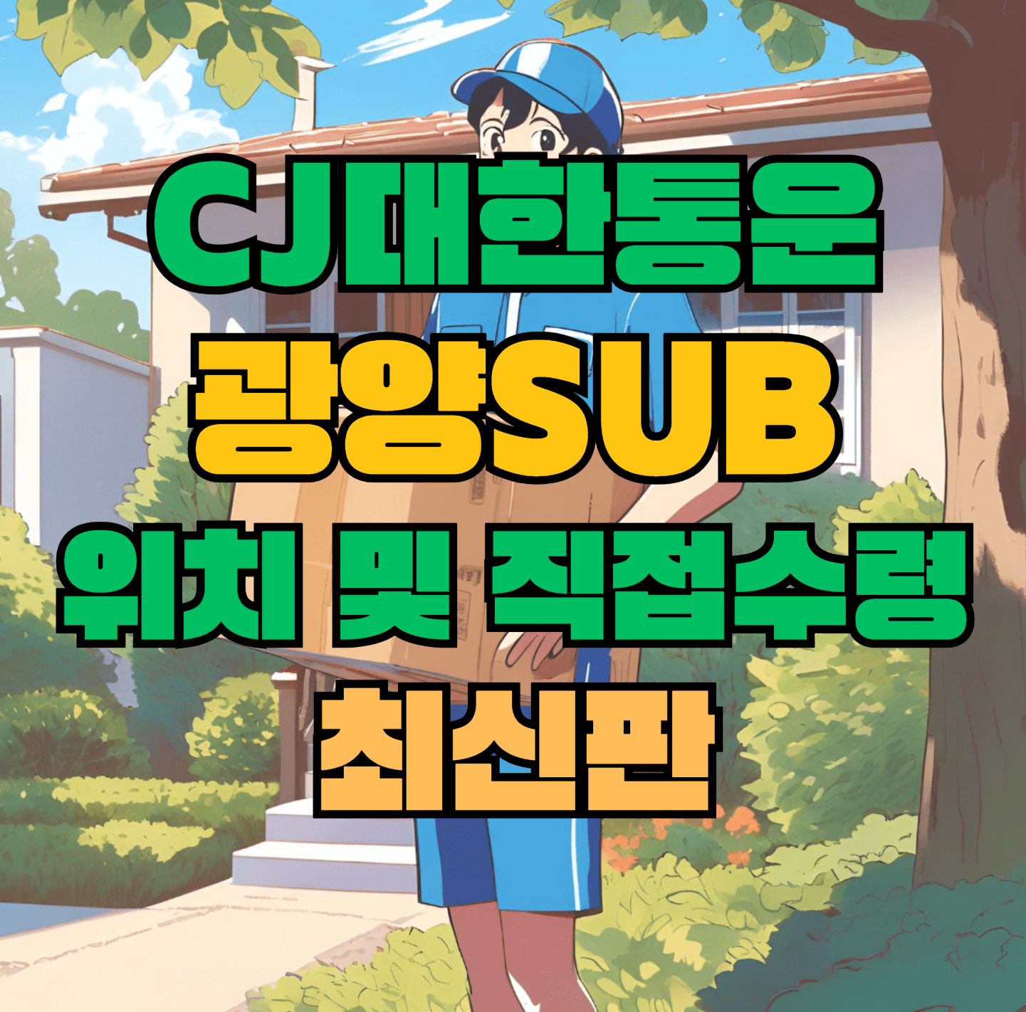 CJ대한통운 광양sub 허브 서브 터미널 위치 및 상품 수령 방법 최신판