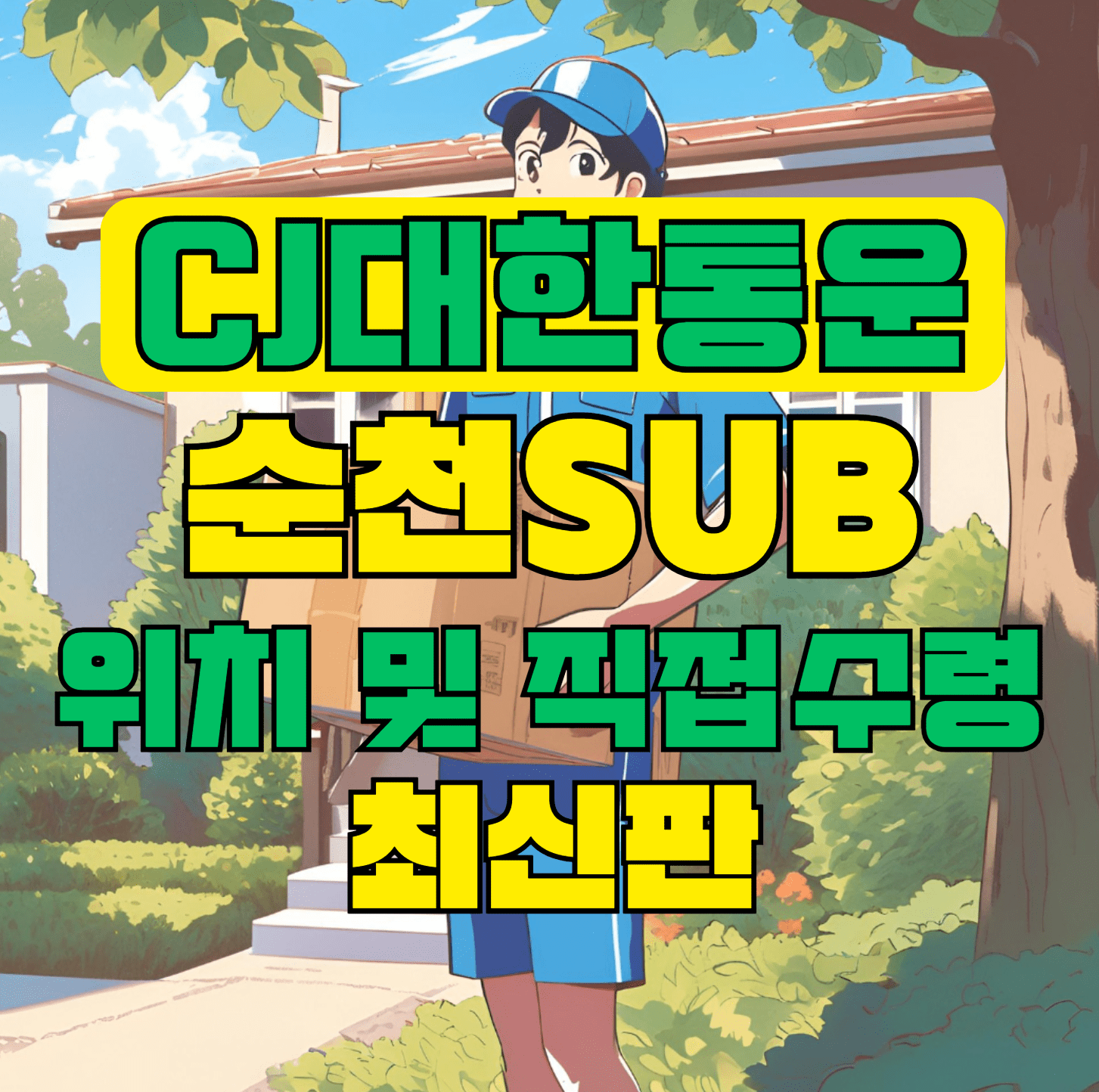 CJ대한통운 순천sub 허브 서브 터미널 위치 및 상품 수령 방법 최신판