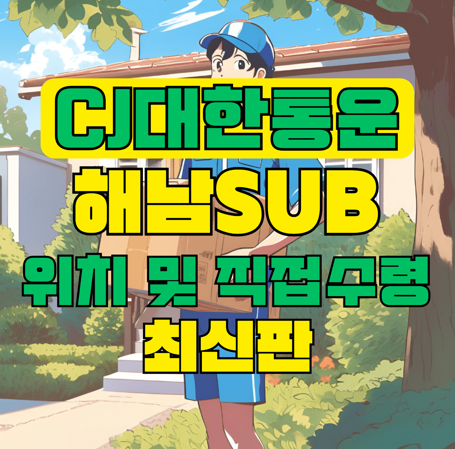 CJ대한통운 해남sub 허브 서브 터미널 위치 및 상품 수령 방법 최신판