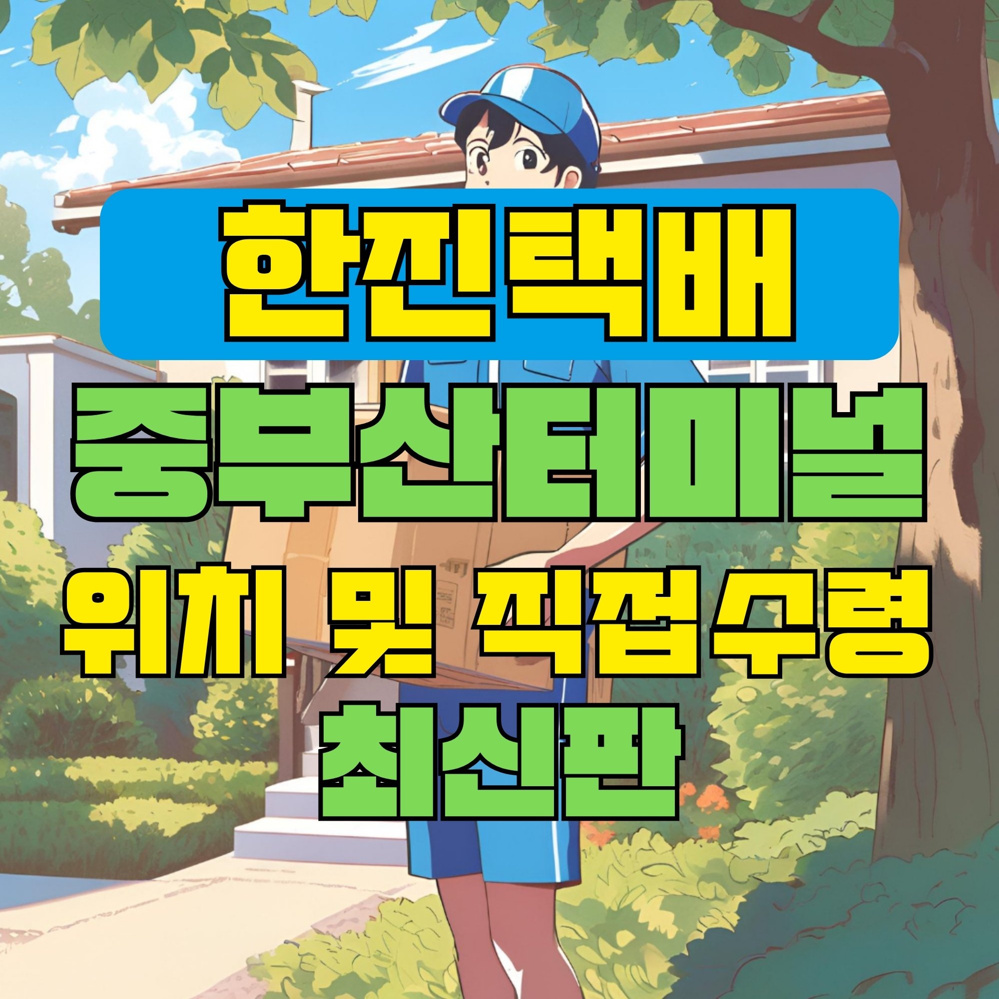 한진택배 중부산터미널 위치 및 상품 수령방법 최신판