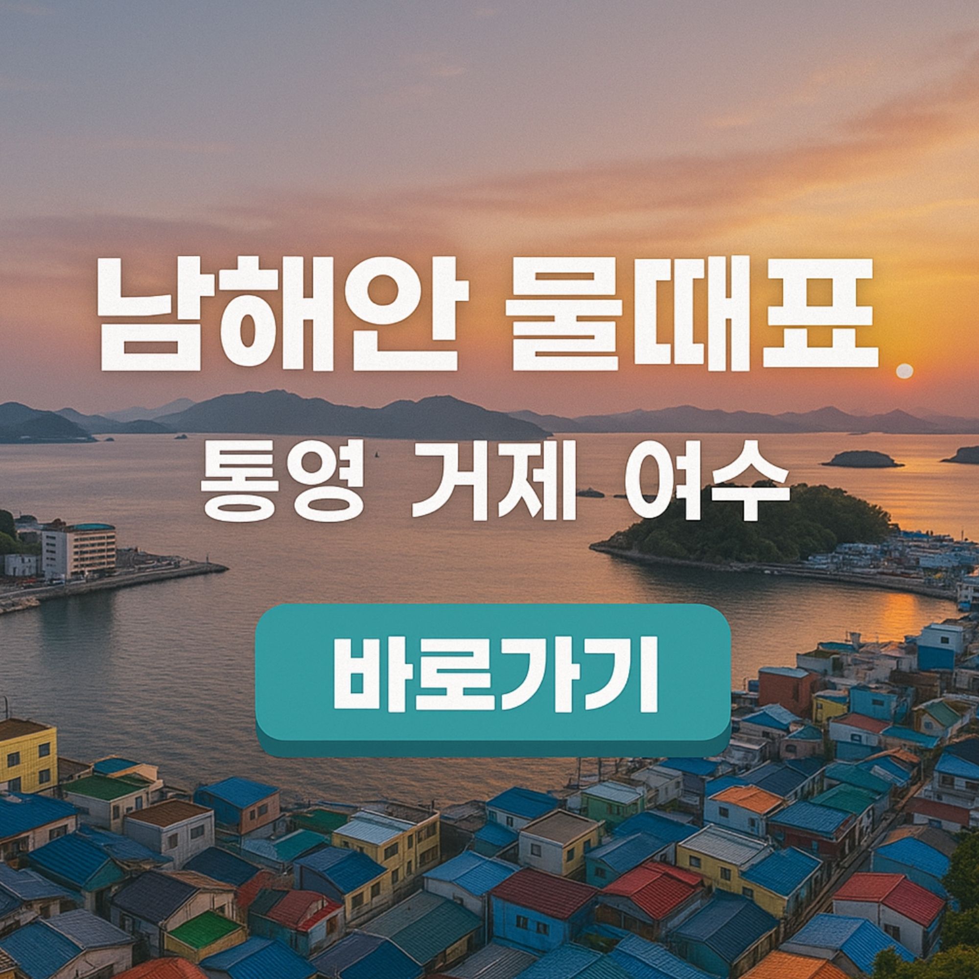 남해안 물때표 통영 거제 여수 실시간 바다타임 가이드