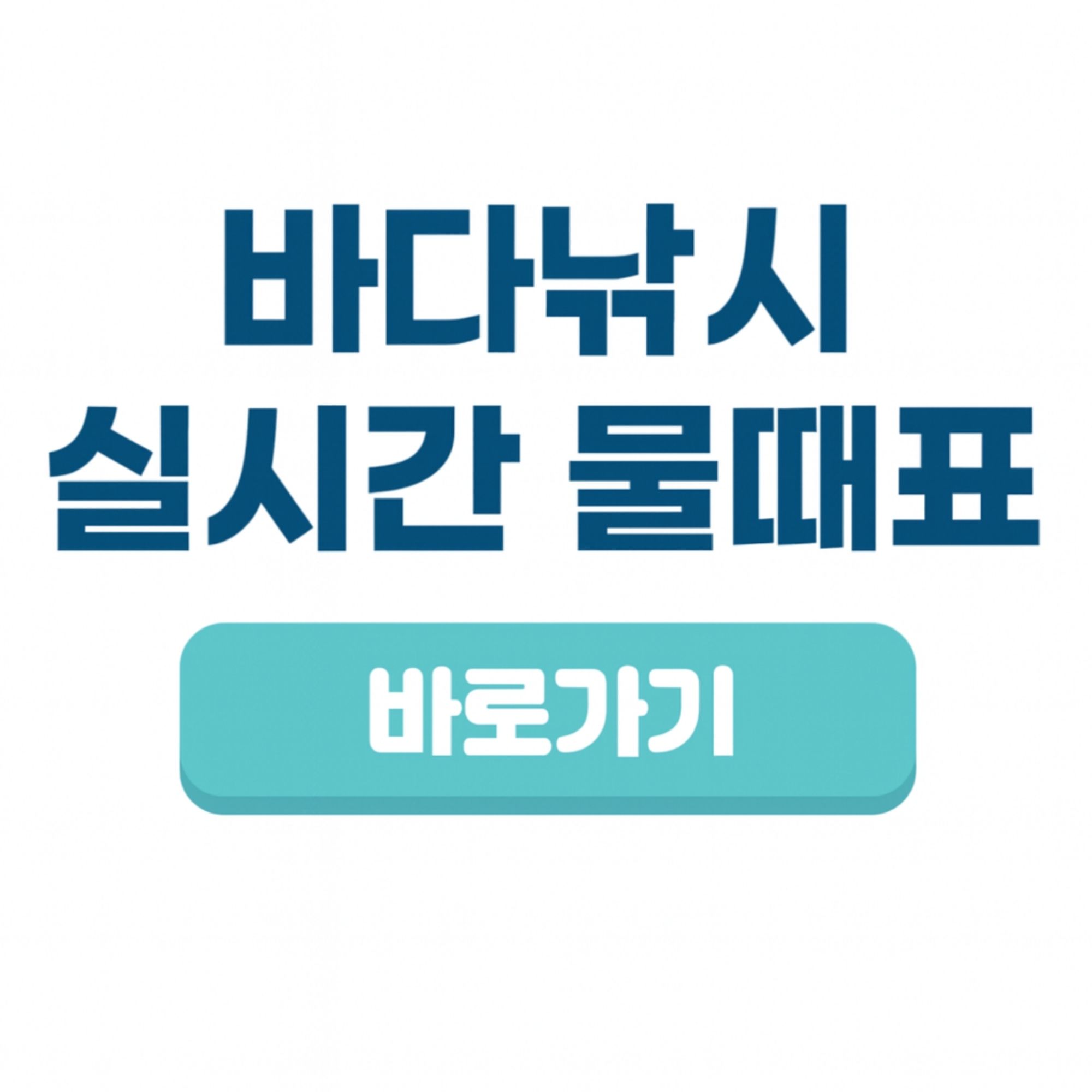 바다낚시 물때표 보는법 좋은 물때 확인하는 방법