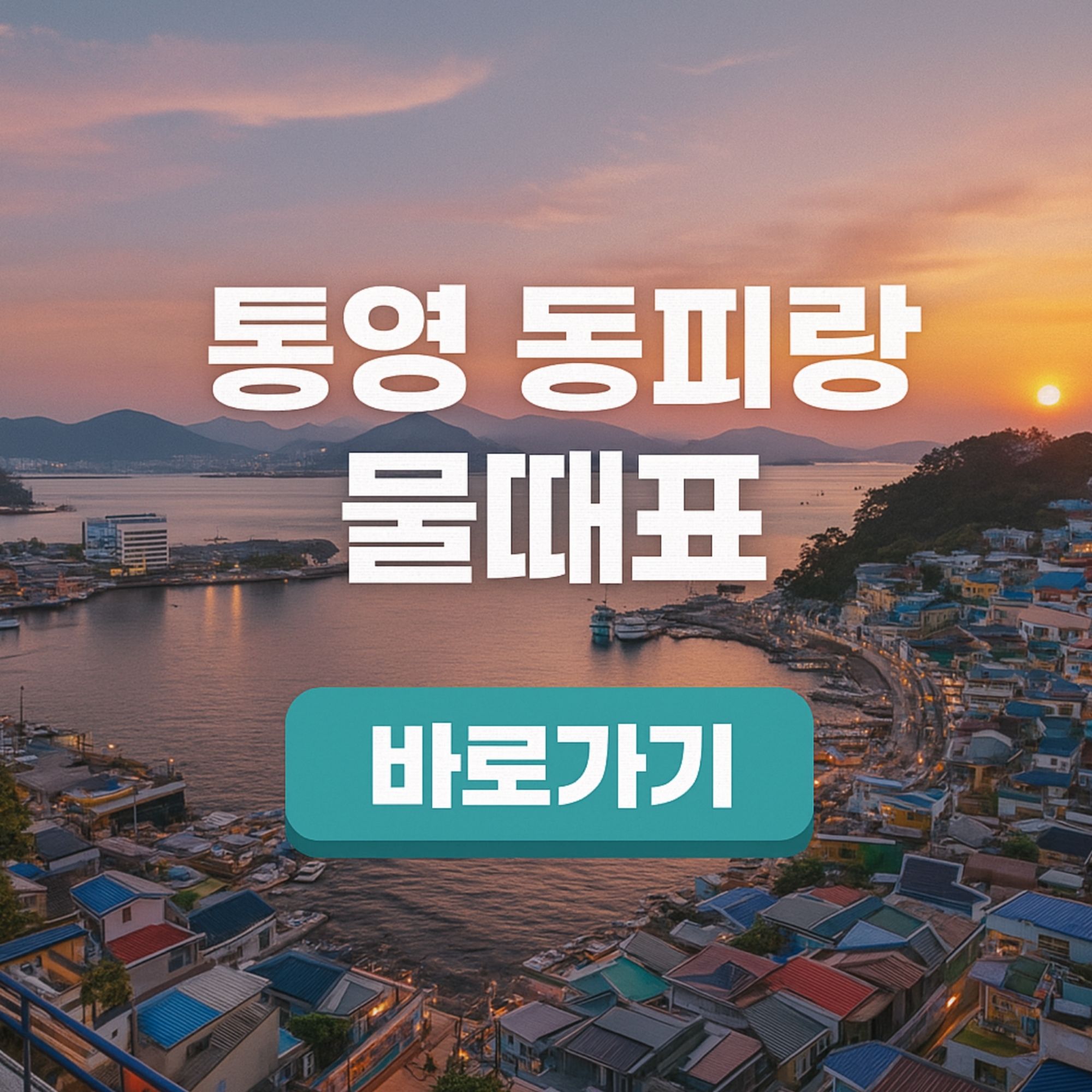 통영 동피랑 물때표 남해 바다타임 오늘 조석정보 확인