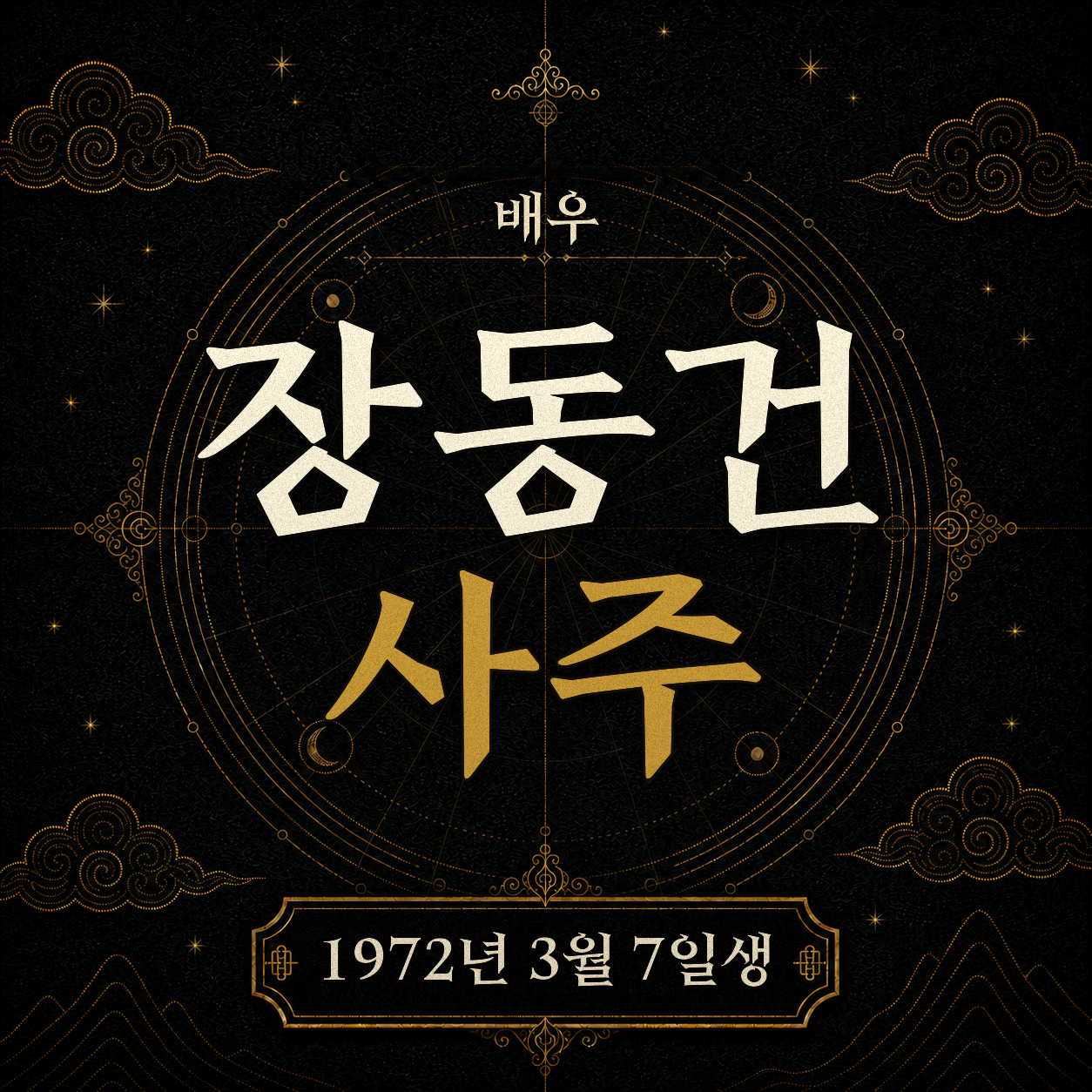 배우 장동건 사주팔자 분석