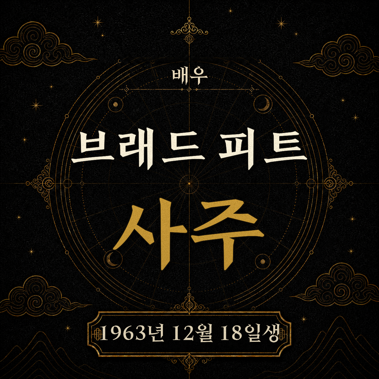 배우 브래드 피트 사주팔자 분석